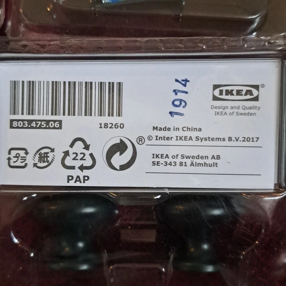 4 sets of ikea pull knobs